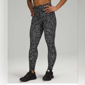 NWOT Lululemon Swift Speed High Rise Speckle Trail Black Multi